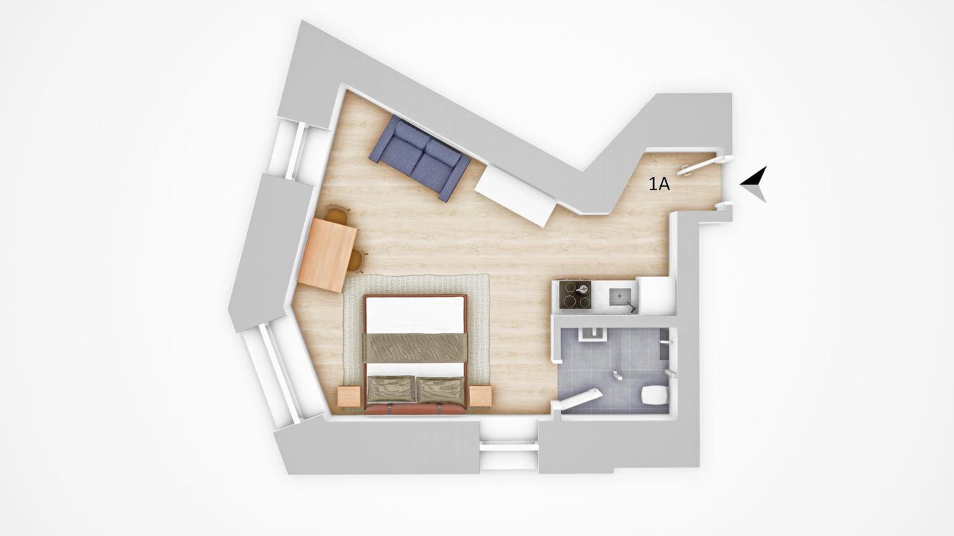 Classic One-Bedroom Apartment King Bed,1607094641:JPEG